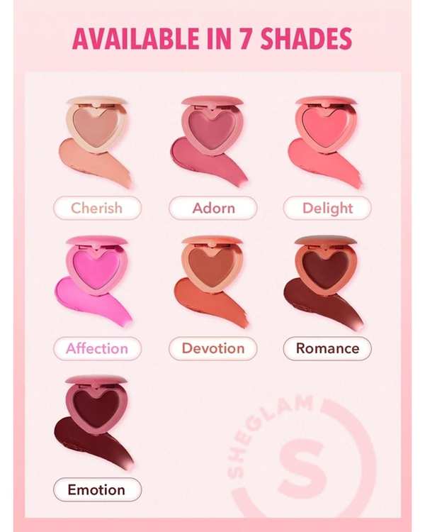 رژگونه کرمی قلبی شیگلم Sheglam مدل Playing Cupid رنگ Cherish — تصویر 3